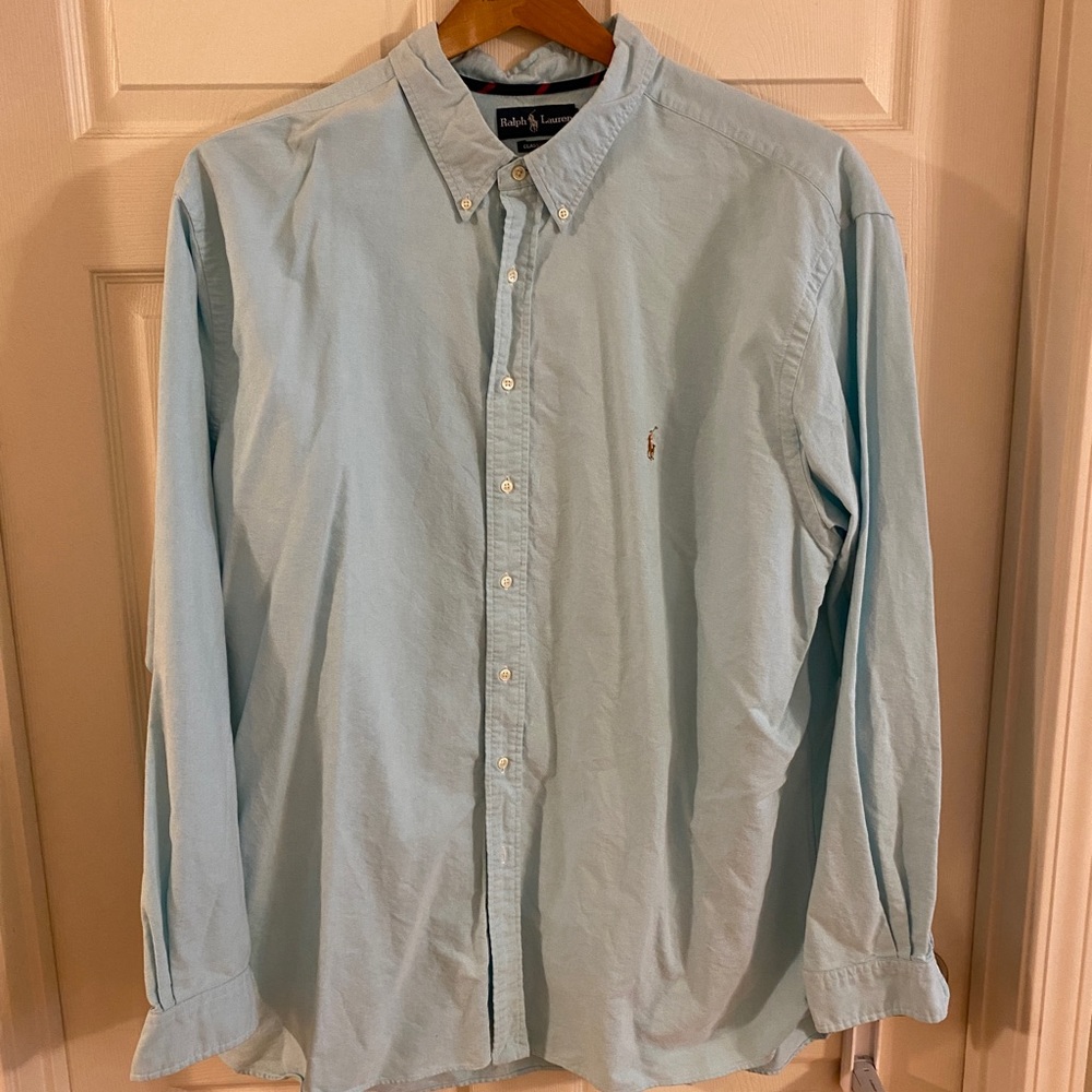 4XLT POLO Ralph Lauren  - Light Mint Color - Long Sleeve - classic fit